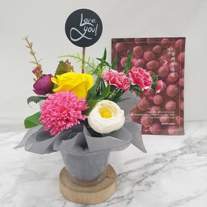 (DIY) 카네이션 센터피스 만들기 / 어버이날 스승의날 어린이집행사 /비누장미 꽃바구니 꽃꽂이