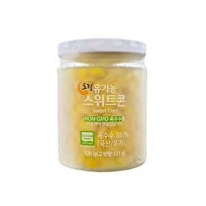 [토리식품] 국내산 유기농 초당옥수수 스위트콘 220g*4병