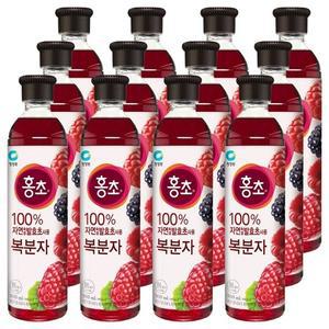 대상 청정원 홍초 복분자 900ml x 12개