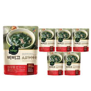 비비고 소고기미역국 500g x 6봉 즉석국,간편요리