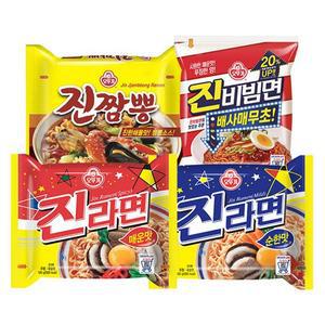 진진비짬 진라면 매운맛5+순한맛5+진비빔면4+진짬뽕4