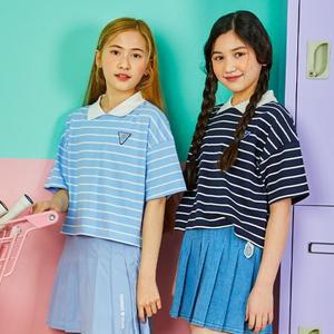 [롯데백화점]유솔 카라 크롭 반팔 티셔츠 (4컬러) ULHA23351