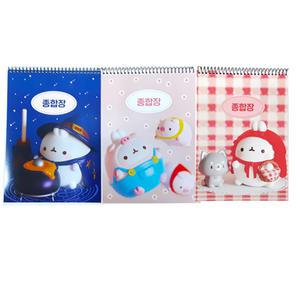 몰랑이 두툼 무선종합장 1개 /35매 줄없는 종합장