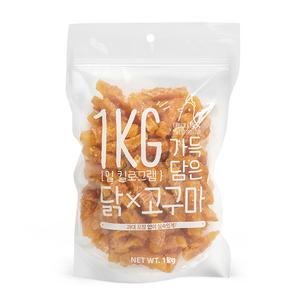 슈퍼츄 일킬로그램 가득 담은 강아지육포 닭가슴살 고구마, 1kg, 1개