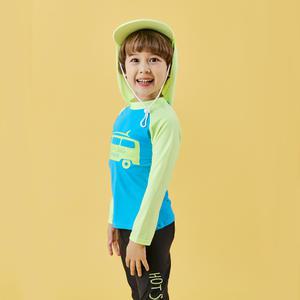 아이스샌드 키즈 유아 남아동  래쉬가드 플랩캡 수영복세트 BR-88099