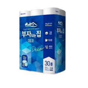 모나리자 부자되는집 데코 롤 화장지 3겹 27m 30개입 1개