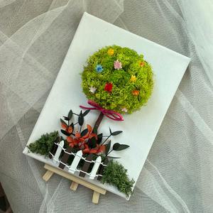 [교림공방]스칸디아모스 나무만들기키트(캔버스액자30x20) DIY 공기정화식물 천연이끼