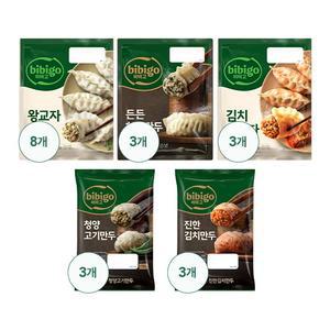 [CJ제일제당] 만두5종 20봉세트(왕교자*8+김치왕교자*3+든든한섬만두*3+청양고
