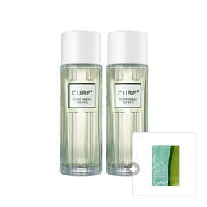 김정문알로에 큐어 피토 그린 토너S 130ml, 2개 + 증정 (알로에 슬라이스 젤리 마스크팩, 1매 )