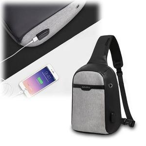 [라일리] Rly 남자 어깨 슬링백 여성 여행 USB 이어폰 크로스가방