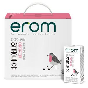 (유통기한임박25-07-16)이롬 황성주 국산콩 약콩두유 오리지널 190ml x 40팩