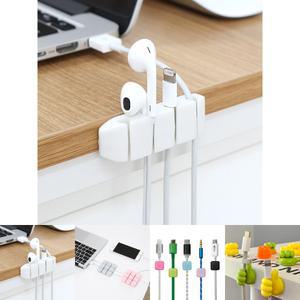 (색상 화이트) USB 스마트폰 전선정리 간편부착 4단 케이블 클립홀더/전선/고정/홀더/선정리/클립/컴퓨터