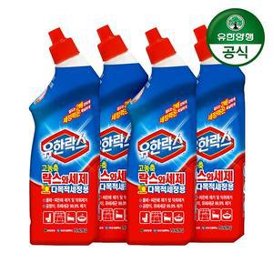 [유한양행]유한락스 고농축 락스와세제 다목적용 용기 755ml 4개