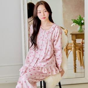잠옷쇼핑몰 긴소매 순면 파자마 라운지웨어 실내복 홈웨어