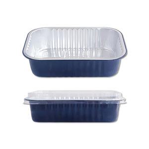 삼아 알루미늄 사각용기 730ml 블랙 용기뚜껑세트 10개
