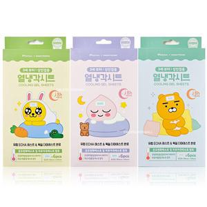 카카오프렌즈 열냉각시트 6개입 x 3개 라이언 무지 어피치 / 이마 냉찜질 해열 열내림 패치 시트