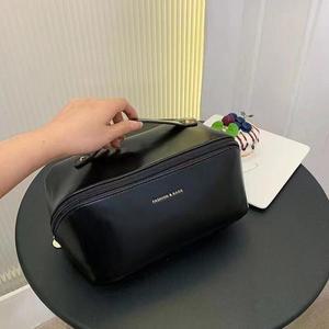 [라일리] Rly 더블 지퍼 화장품 파우치 여행용 블랙
