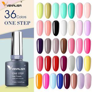 Venalisa 7 5ml 원스텝 매니큐어 젤 폴리쉬 네일 아트 디자인 UV 소크 오프 레드 블루 에나멜 바니시