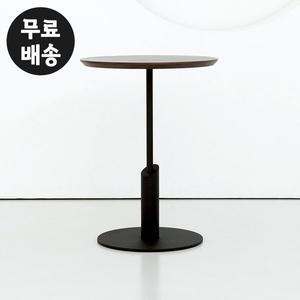 [벤티스가구]디엘 원형 사이드 테이블 사이드 탁자 둥근 보조 카페 철재 다리 라운드(450/월넛)