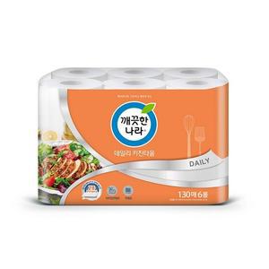 6입 130매 x 깨끗한나라 데일리 키친타올