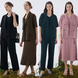 크링클포멀썸머셋업4종(자켓+블라우스+팬츠+스커트)