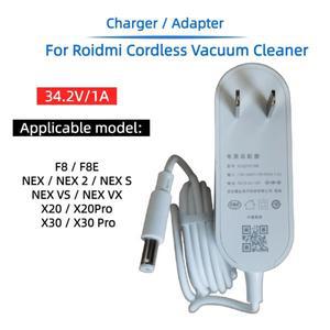 무선 진공 청소기 부품 어댑터 전원 코드 ROIDMI F8 NEX X20 Pro용 충전기 34.2V 1A