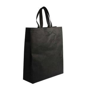 부직포 가방 블랙 세로형 답례품 의류 쇼퍼 도시락