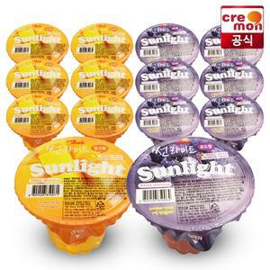 끄레몽 썬라이트 젤리푸딩 180g 망고 24개입+포도 24개입