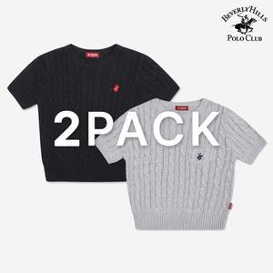 [폴로클럽] 니트반팔 2PACK