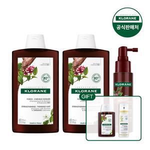 [GS단독증정] 퀴닌 에델바이스 샴푸 400ml 2개+퀴닌 세럼 100ml (+샴푸 100ml+오트 드샴