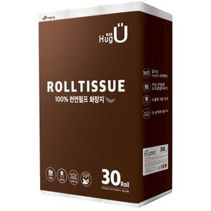 허그유 100%천연펄프 무형광 화장지 3겹 30M 30롤