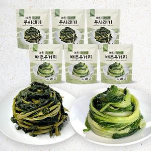 국내산 데친 냉동 시래기300g 3팩 + 우거지300g 3팩  총 6팩 1.8kg