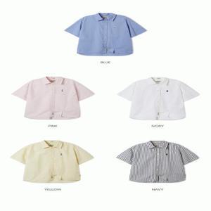 후아유 여성용 스티브 루즈핏 코튼 반팔 셔츠/ Steve Loose Fit Cotton Shirts WHYWF253
