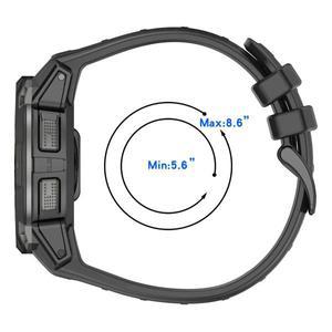 Instinct 3 용 실리콘 밴드 Solar 50mm 스트랩 스포츠 시계 Amoled Correa 간격 없음 시계줄
