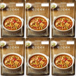 피코크 우리집 청국장찌개 500g, 6개