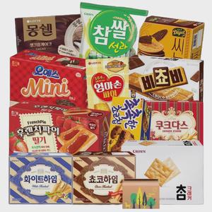 [냠냠상회] 몽쉘 후렌치파이 하임 비쵸비 선과등 12종구성 사무실 간식 과자세트