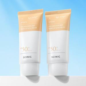 싸이닉 [2개] 엔조이 파데스킵 수분 톤업 선크림 50g