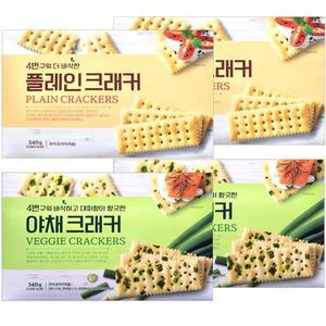 푸지안 야채 크래커 대파향 2개+플레인 크래커2개 총4개