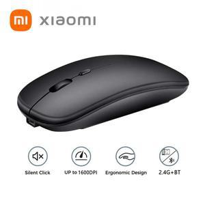 Xiaomi 2.4GHz 블루투스 마우스 무선 USB 충전식 침묵 인체 공학 더블 모델 미니 휴대용 DPI 조정 가능한