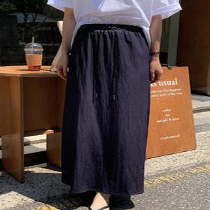 볼린 데님 밴딩 스커트 (one color)