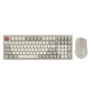 지클릭커 OFFICEPRO WMK50 사일런스 M RGB 무소음 방수 블루투스 98 키보드마우스세트 Retro Cappuccino