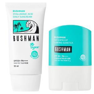 부쉬맨 히알루론산 데일리 선크림 50ml+워터프루프 서핑 선스틱 50g 세트 1개