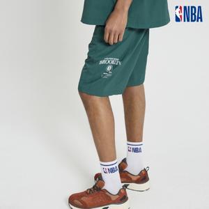 [롯데백화점]엔비에이 N252PT441P 공용 BKN 팀 나일론 우븐 셋업 하프 팬츠 바지