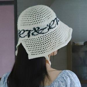 여름 니트 스트랩 버킷햇 자외선 차단 챙넓은 산지직송 염정아 모자