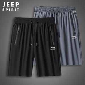 JEEP SPIRIT 남자 반바지 여름 아이스 냉장고 빅사이즈 스판 고무줄 바지
