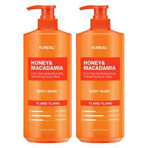 쿤달 허니 BODYCARE 앤 마카다미아 퓨어 바디워시 일랑일랑향 1058ml 2개