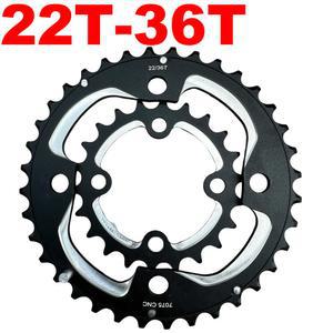 합금 10 104MM 스프로킷 속도 체인휠 7075 64BCD 22T 산악 크랭크셋 36T MTB 자전거 체인링 더블 11 부품 104BCD