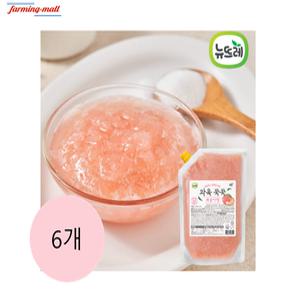 [보금푸드] 뉴뜨레 냉동 과육꾹꾹 복숭아청 1kg x 6개