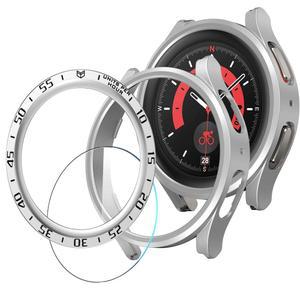 강화유리 갤럭시 워치 5 프로용 유리 스크린 보호 필름 45mm 케이스 베젤 링 범퍼 40mm 44mm