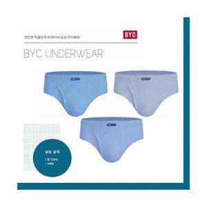 비와이씨 남성 순면 3매입 맥시 삼각팬티 빅사이즈 2254